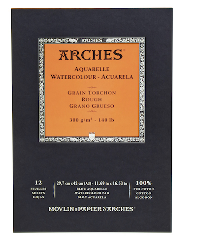 BLOC ARCHES AQUARELLE, 29,7x42CMS., 300GRS., 12H., GRANO GRUESO
